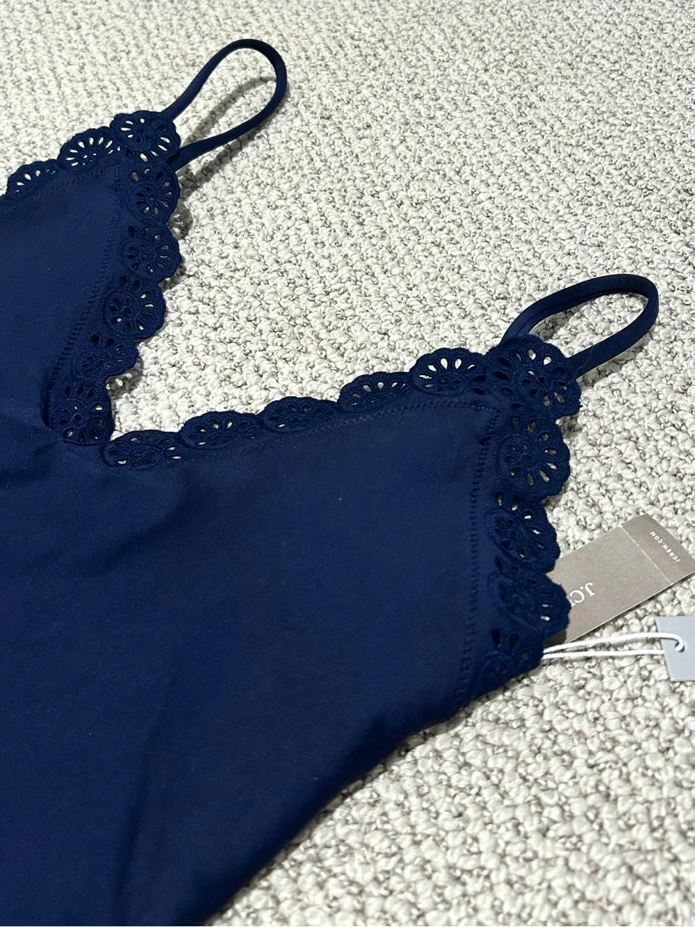 J.CREW Lana Eyelet One-Piece in Classic Sculpt, Size 6